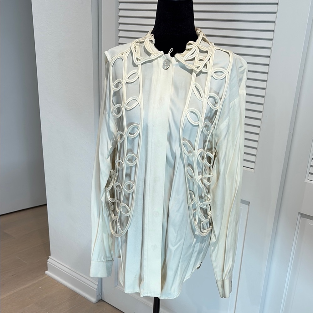 Chic White Women's Button Down Shirt - image 1